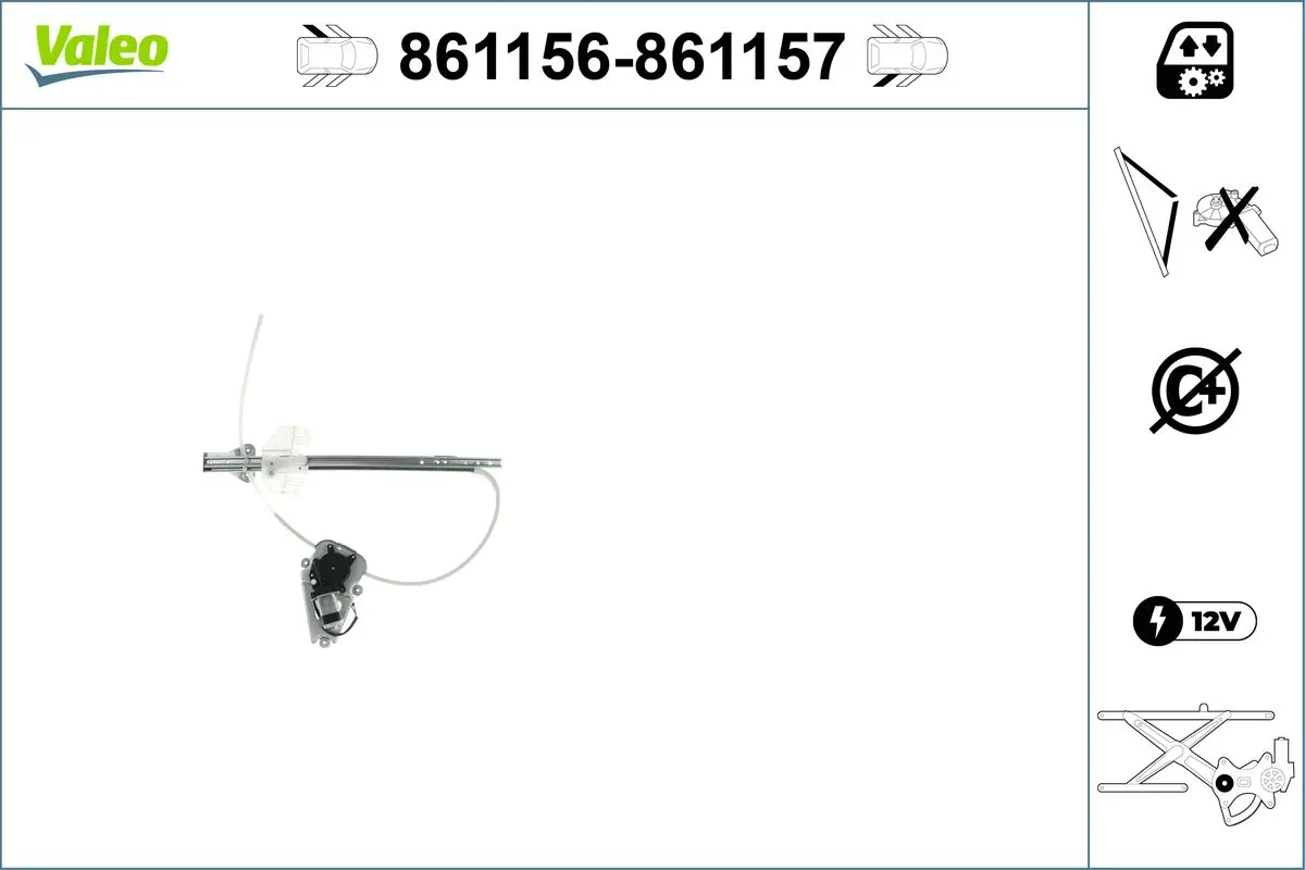Fensterheber hinten links VALEO 861156