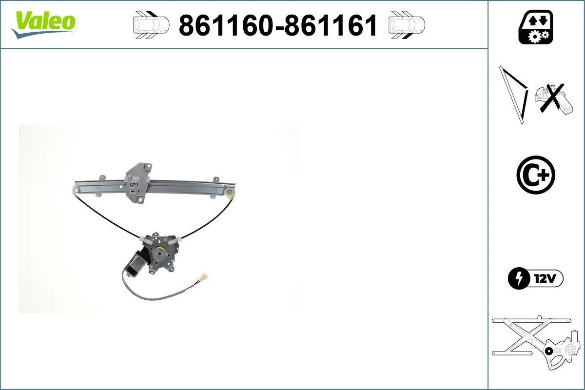 Fensterheber vorne links VALEO 861160