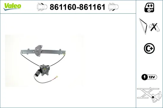 Fensterheber vorne links VALEO 861160 Bild Fensterheber vorne links VALEO 861160