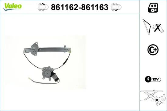 Fensterheber vorne links VALEO 861162 Bild Fensterheber vorne links VALEO 861162