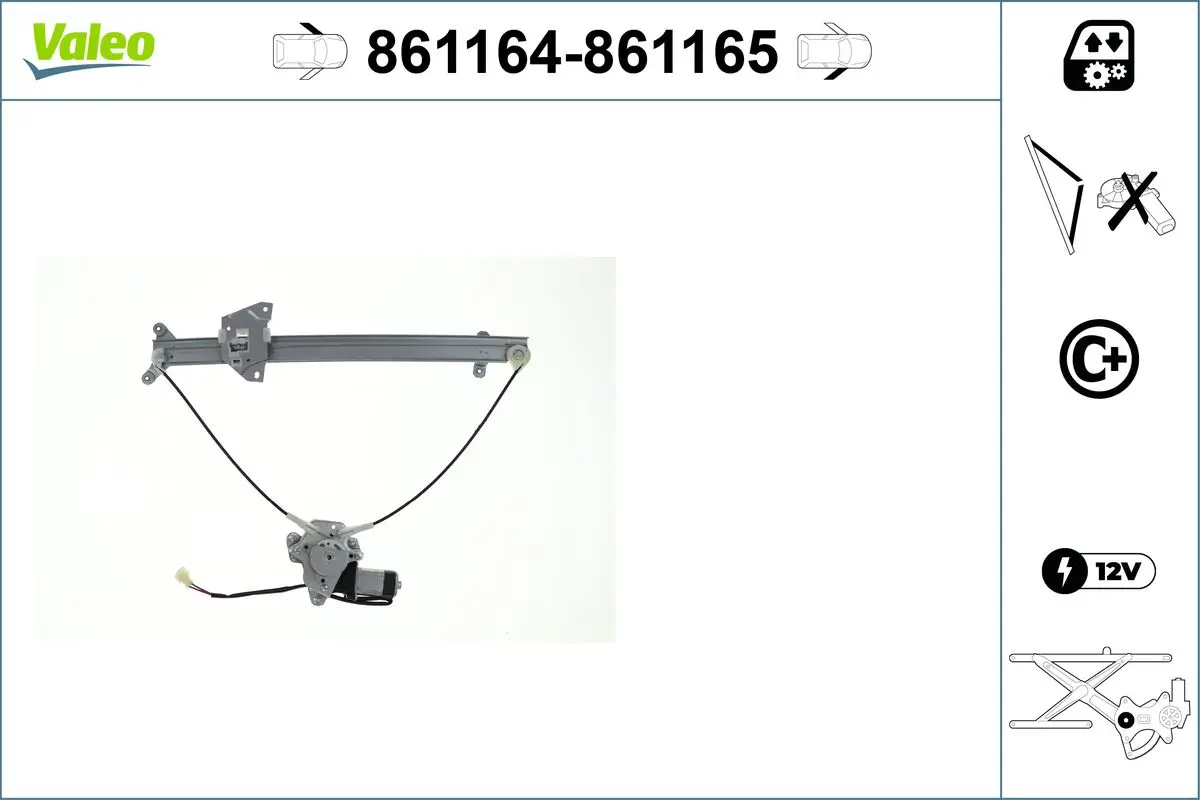 Fensterheber vorne links VALEO 861164