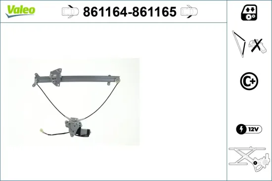 Fensterheber vorne links VALEO 861164 Bild Fensterheber vorne links VALEO 861164