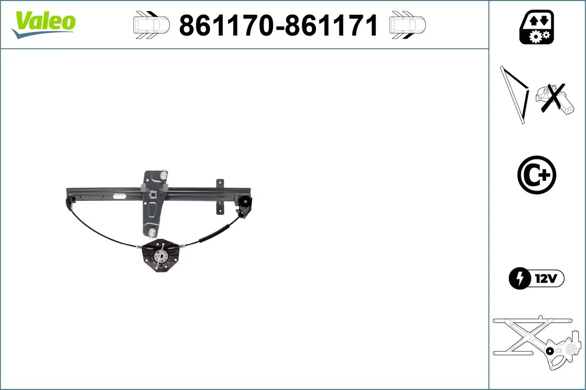 Fensterheber vorne links VALEO 861170