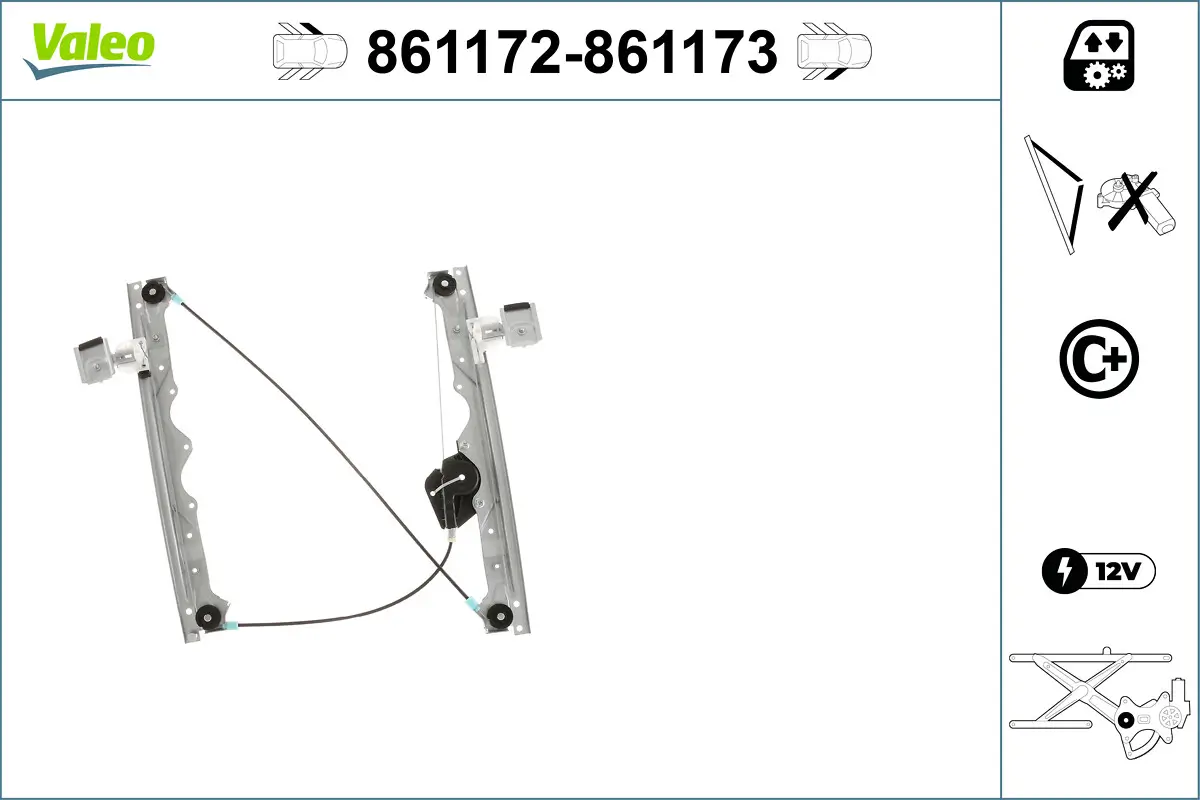 Fensterheber vorne rechts VALEO 861173