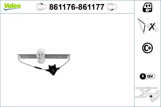 Fensterheber vorne links VALEO 861176 Bild Fensterheber vorne links VALEO 861176