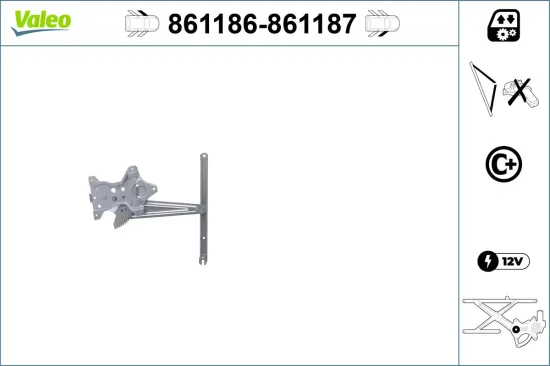 Fensterheber vorne rechts VALEO 861187 Bild Fensterheber vorne rechts VALEO 861187