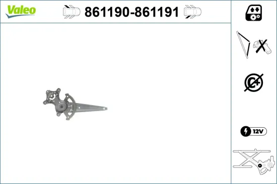 Fensterheber hinten rechts VALEO 861191 Bild Fensterheber hinten rechts VALEO 861191