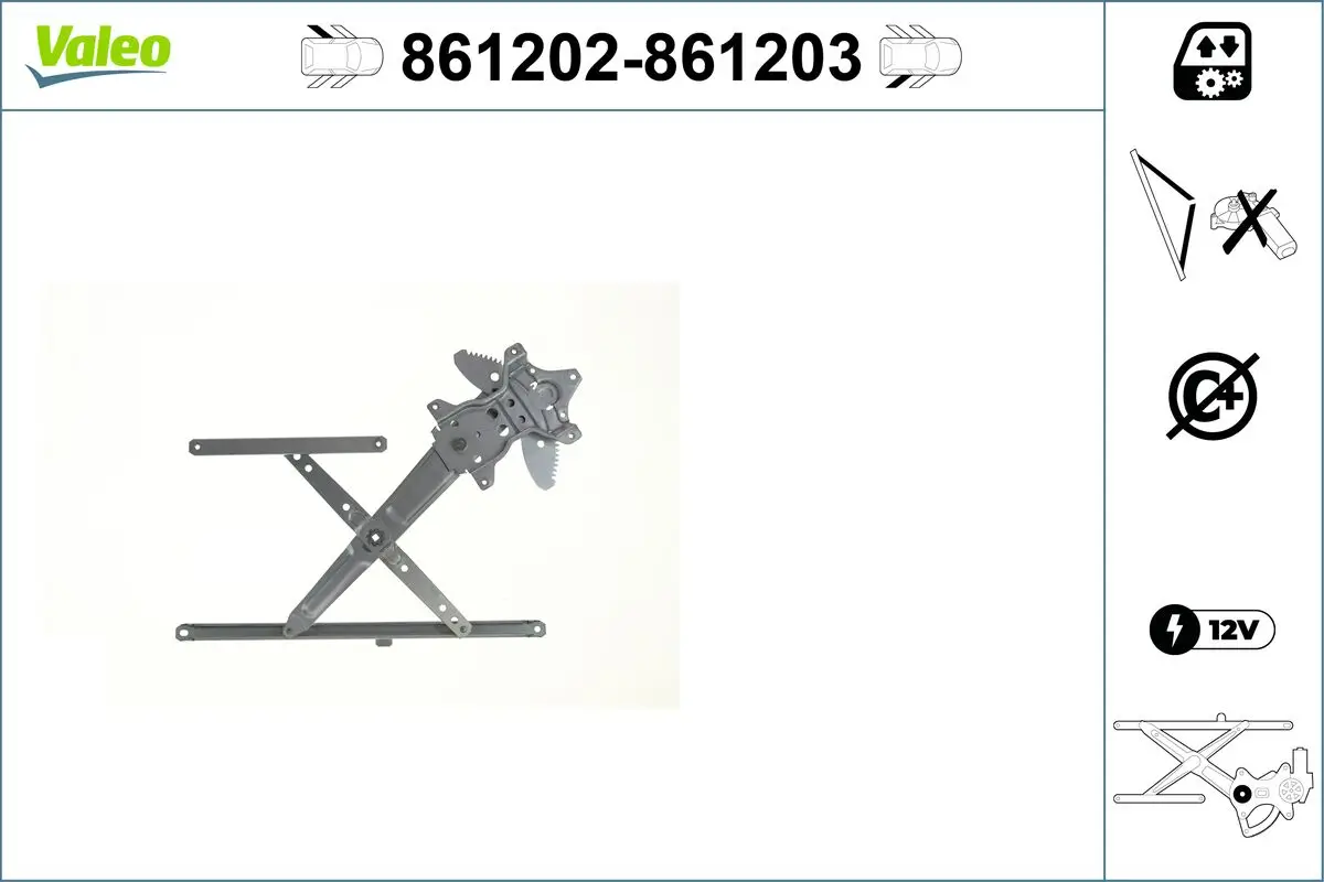 Fensterheber hinten links VALEO 861202