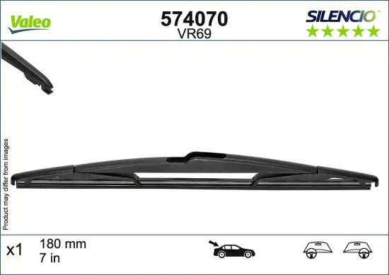 Wischblatt hinten VALEO 574070 Bild Wischblatt hinten VALEO 574070