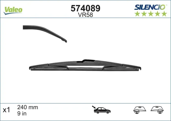 Wischblatt hinten VALEO 574089 Bild Wischblatt hinten VALEO 574089