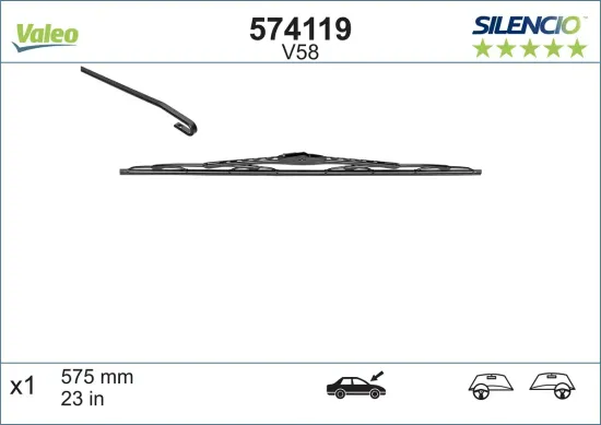 Wischblatt VALEO 574119 Bild Wischblatt VALEO 574119