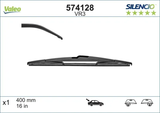 Wischblatt hinten VALEO 574128 Bild Wischblatt hinten VALEO 574128