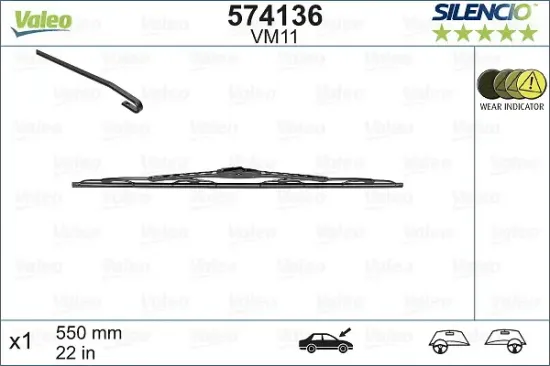 Wischblatt VALEO 574136 Bild Wischblatt VALEO 574136