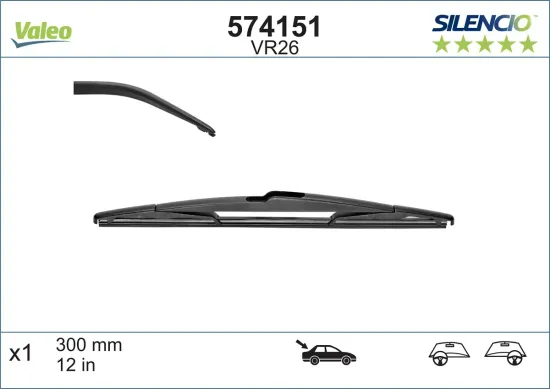 Wischblatt hinten VALEO 574151 Bild Wischblatt hinten VALEO 574151