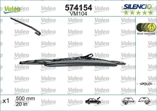 Wischblatt VALEO 574154 Bild Wischblatt VALEO 574154