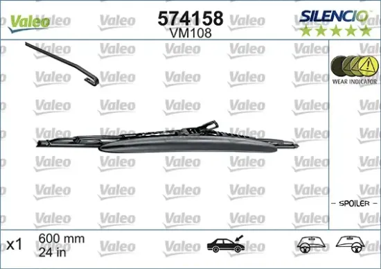 Wischblatt VALEO 574158 Bild Wischblatt VALEO 574158
