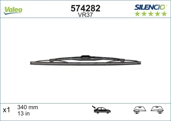 Wischblatt hinten VALEO 574282 Bild Wischblatt hinten VALEO 574282