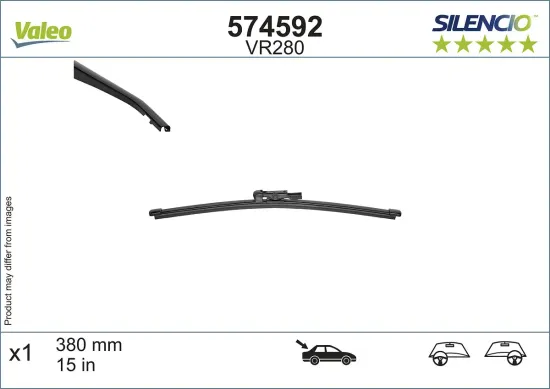 Wischblatt hinten VALEO 574592 Bild Wischblatt hinten VALEO 574592