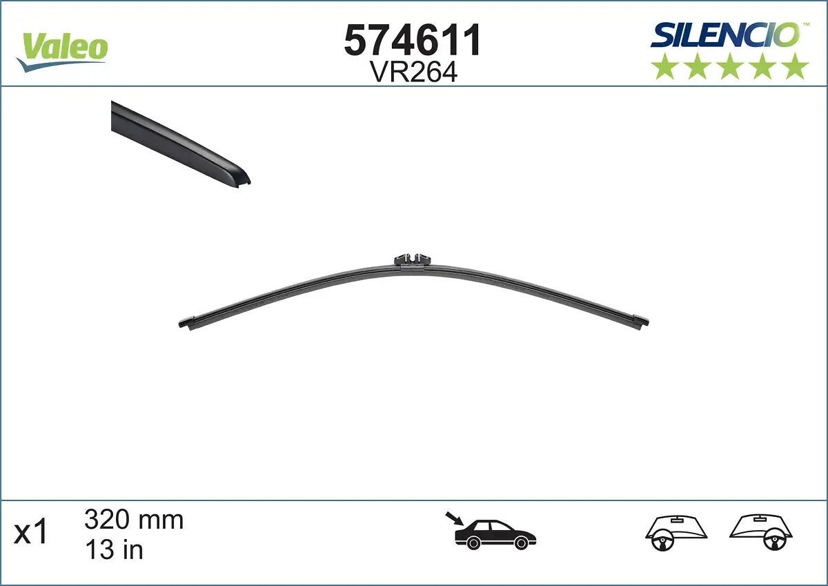 Wischblatt hinten VALEO 574611