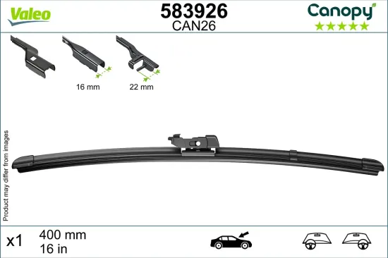 Wischblatt beifahrerseitig VALEO 583926 Bild Wischblatt beifahrerseitig VALEO 583926