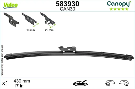 Wischblatt beifahrerseitig VALEO 583930 Bild Wischblatt beifahrerseitig VALEO 583930