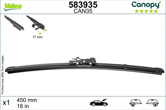 Wischblatt beifahrerseitig VALEO 583935 Bild Wischblatt beifahrerseitig VALEO 583935