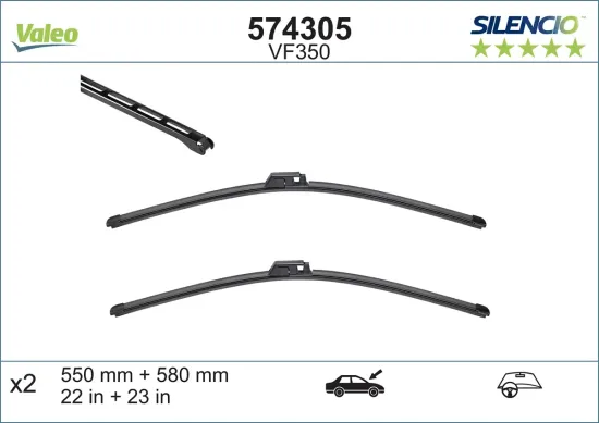 Wischblatt vorne VALEO 574305 Bild Wischblatt vorne VALEO 574305