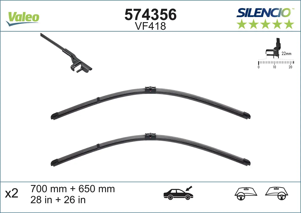 Wischblatt vorne VALEO 574356