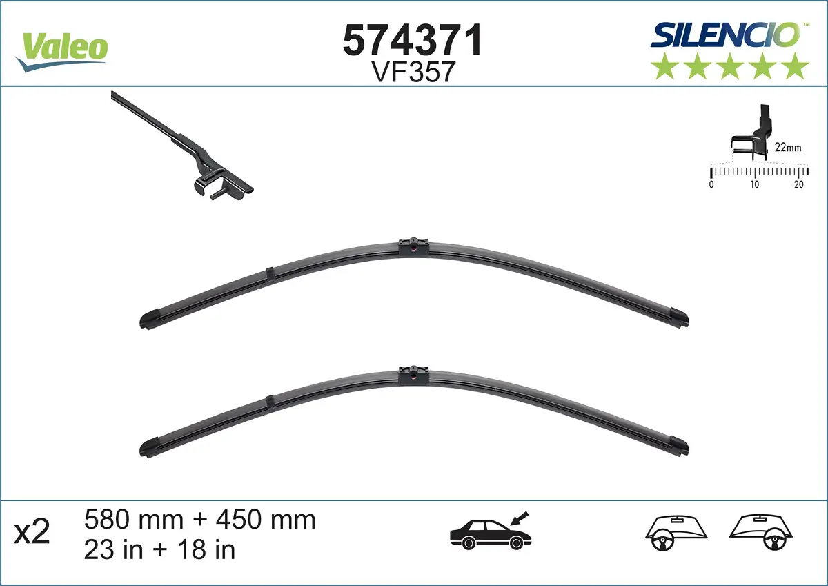Wischblatt vorne VALEO 574371