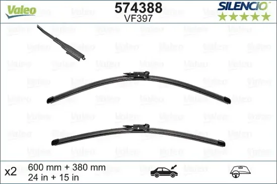 Wischblatt vorne VALEO 574388 Bild Wischblatt vorne VALEO 574388