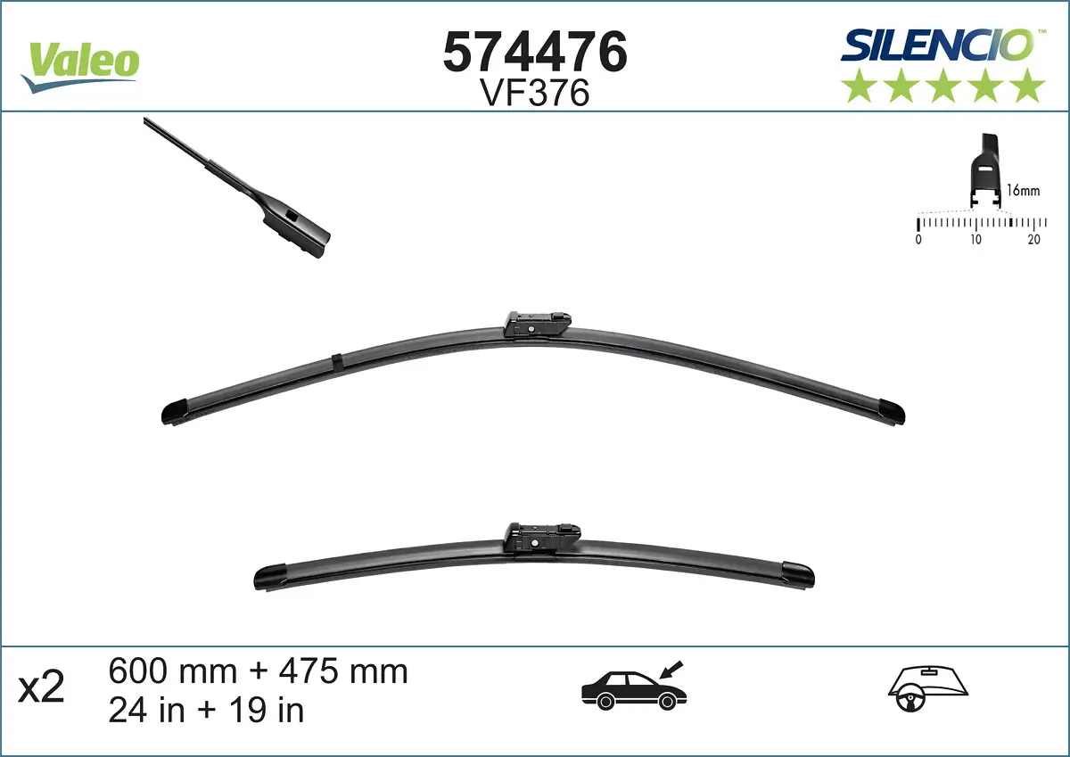 Wischblatt vorne VALEO 574476