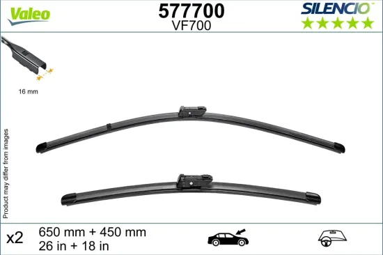 Wischblatt vorne VALEO 577700 Bild Wischblatt vorne VALEO 577700