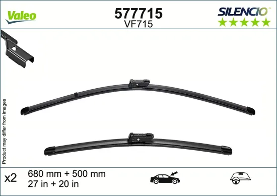 Wischblatt vorne VALEO 577715 Bild Wischblatt vorne VALEO 577715