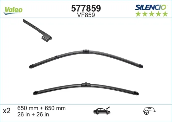 Wischblatt vorne VALEO 577859 Bild Wischblatt vorne VALEO 577859