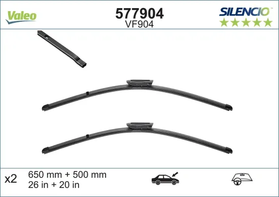 Wischblatt vorne VALEO 577904 Bild Wischblatt vorne VALEO 577904
