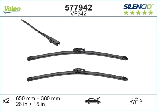Wischblatt vorne VALEO 577942 Bild Wischblatt vorne VALEO 577942