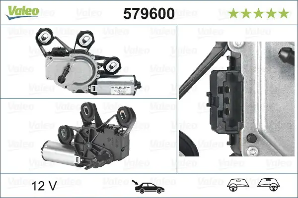 Wischermotor 12 V hinten VALEO 579600