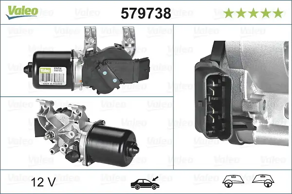 Wischermotor 12 V vorne VALEO 579738