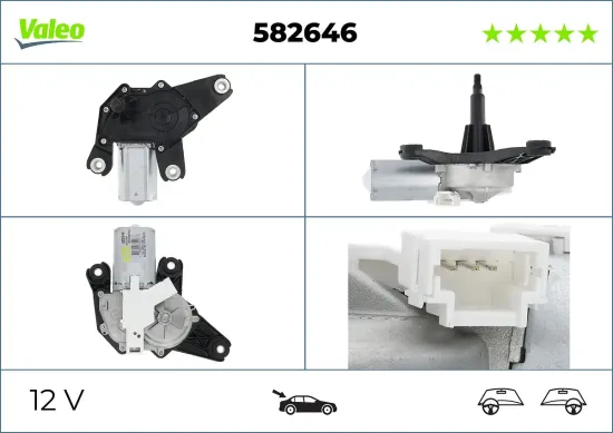 Wischermotor 12 V hinten VALEO 582646 Bild Wischermotor 12 V hinten VALEO 582646