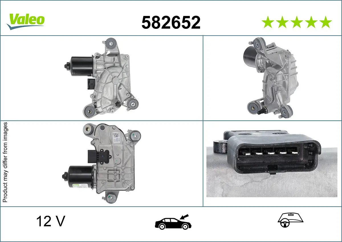 Wischermotor 12 V vorne links VALEO 582652