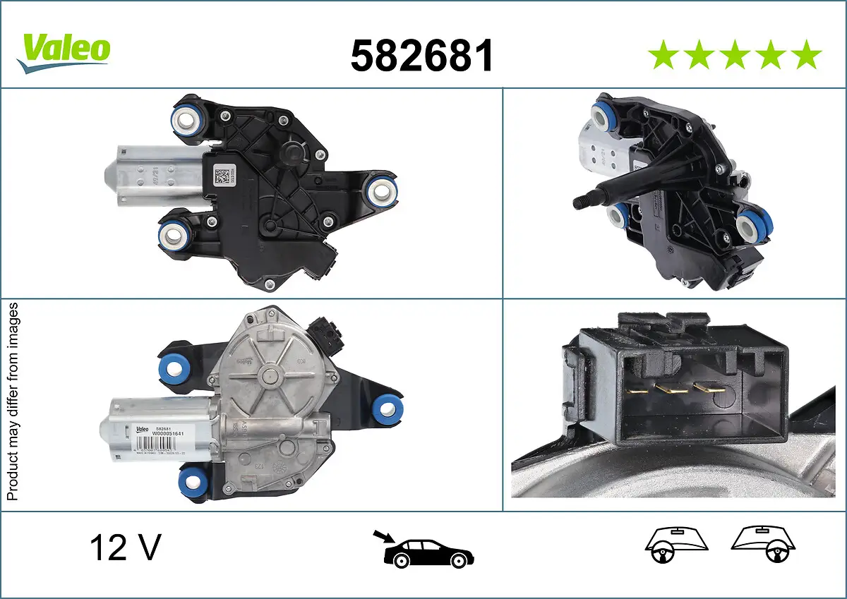 Wischermotor 12 V hinten VALEO 582681