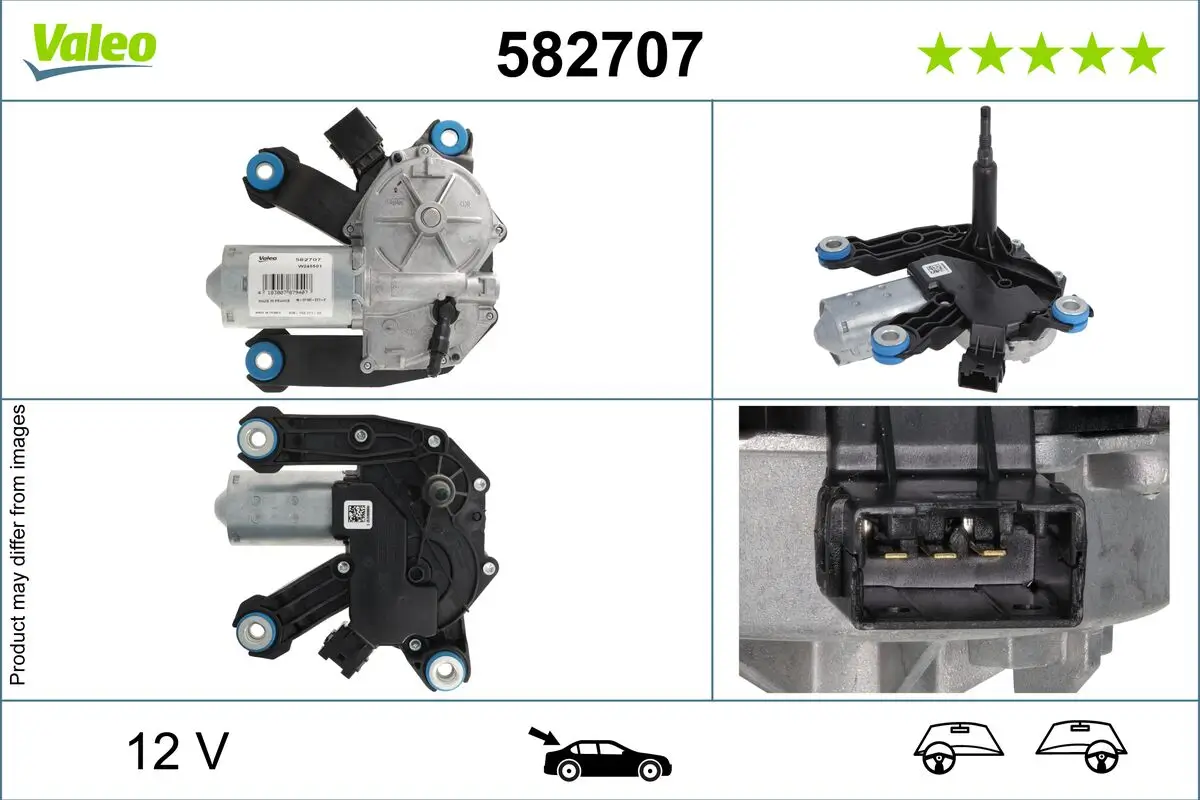 Wischermotor 12 V hinten VALEO 582707