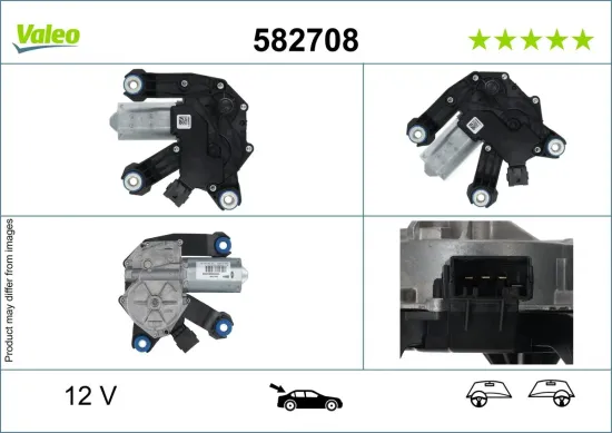 Wischermotor 12 V hinten VALEO 582708 Bild Wischermotor 12 V hinten VALEO 582708