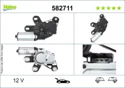 Wischermotor 12 V hinten links VALEO 582711