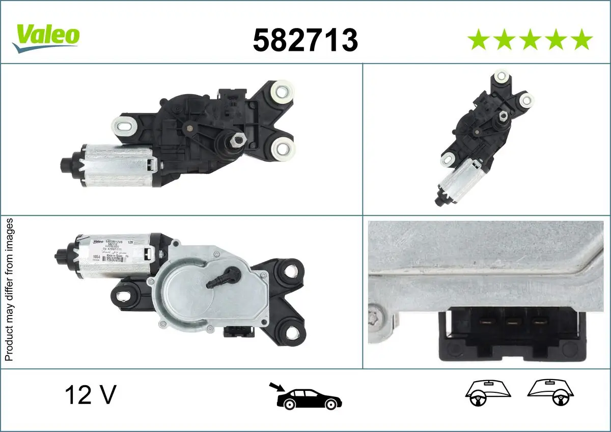 Wischermotor 12 V hinten VALEO 582713