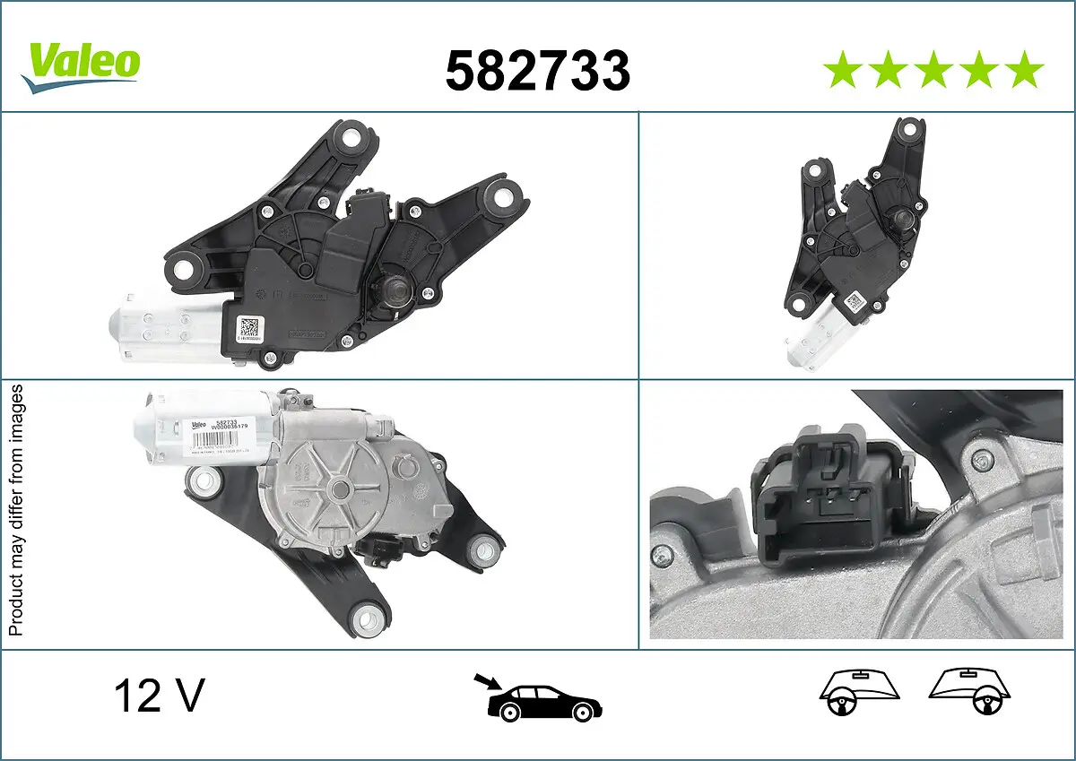 Wischermotor 12 V hinten VALEO 582733