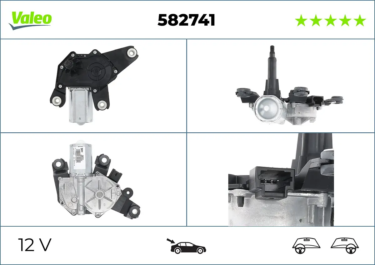 Wischermotor 12 V VALEO 582741