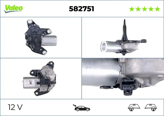 Wischermotor 12 V hinten rechts VALEO 582751 Bild Wischermotor 12 V hinten rechts VALEO 582751