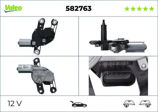 Wischermotor 12 V hinten VALEO 582763 Bild Wischermotor 12 V hinten VALEO 582763
