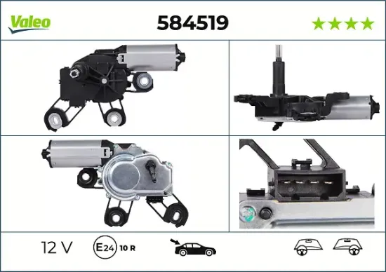 Wischermotor 12 V hinten VALEO 584519 Bild Wischermotor 12 V hinten VALEO 584519